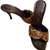 Load image into Gallery viewer, 00s Iconic 50s Rockabilly Animal Print Slides Pumps By Donald J Pliner Couture