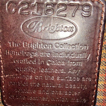 Load image into Gallery viewer, 1990’s Brighton C216279 Mahogany woven leather/Crocodile shoulder bag . Authentic BRIGHTON