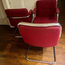 Load image into Gallery viewer, RARE Mid Century Chromcraft tubular chrome base OCTAGON Glass top dining table