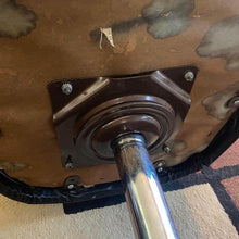 Load image into Gallery viewer, MCM 42” Steelcase table & 2 black vinyl Chromcraft chairs 3pc dining set mid century modern