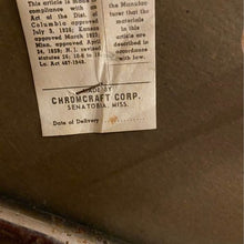 Load image into Gallery viewer, 2 Vintage MCM 1960’s high-back vinyl blue and chrome Chromcraft chair blue and orange