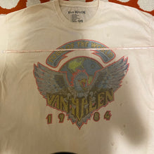 Load image into Gallery viewer, Van Halen Official World Tour 1984 distressed vintage style unisex band tee