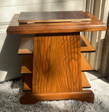 Load image into Gallery viewer, MCM Walnut Solid wood end/side table w/ custom removable inner top