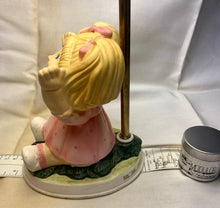 Load image into Gallery viewer, 1983 vintage CABBAGE PATCH LAMP Ceramic Figure Base Original Appalachian Artwork