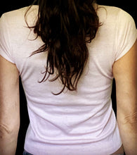 Load image into Gallery viewer, 1970’s "Marry Me, fly free" form fittingpink t-shirt.