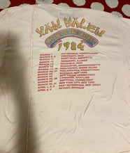 Load image into Gallery viewer, Van Halen Official World Tour 1984 distressed vintage style unisex band tee