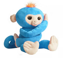 Load image into Gallery viewer, NIB Fingerlings HUGS BORIS (Blue) Advanced Interactive Plush Baby Monkey Pet WowWee
