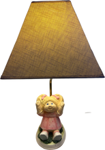Load image into Gallery viewer, 1983 vintage CABBAGE PATCH LAMP Ceramic Figure Base Original Appalachian Artwork