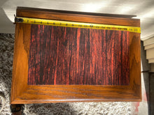 Load image into Gallery viewer, MCM Walnut Solid wood end/side table w/ custom removable inner top