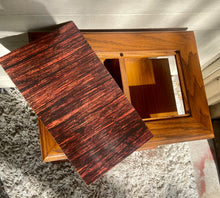 Load image into Gallery viewer, MCM Walnut Solid wood end/side table w/ custom removable inner top