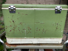 Load image into Gallery viewer, 1960’s Vintage Avocado Green Metal Cooler Gibson by Thermos Brand Picnic Ice Chest
