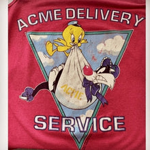 Load image into Gallery viewer, 1990’s Vintage Looney Toons top. Featuring Sylvester and Tweetie bird. Imperfections shown in pictures, Price reflected