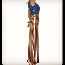 Load image into Gallery viewer, 4th of July/Statue of Liberty/Independence Day/Drag Queen/patriotic/USA Maxi Spandex Handmade dress