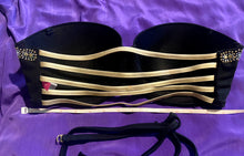 Load image into Gallery viewer, 80/90’s Selena/Madonna style Embellished Bustier/bra/swim top