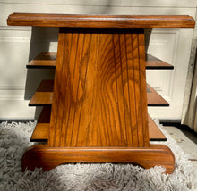Load image into Gallery viewer, MCM Walnut Solid wood end/side table w/ custom removable inner top
