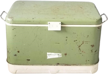 Load image into Gallery viewer, 1960’s Vintage Avocado Green Metal Cooler Gibson by Thermos Brand Picnic Ice Chest