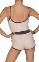 Load image into Gallery viewer, 70’s/80’s Rare Lightning for Gals Bolt Roller girl Terrycloth sunsuit/romper