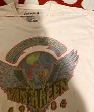 Load image into Gallery viewer, Van Halen Official World Tour 1984 distressed vintage style unisex band tee