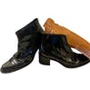 Load image into Gallery viewer, 1990’s fashion Authentic black Velcro ankle boots by Prada