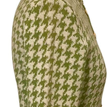 Load image into Gallery viewer, 50s/60s Jackie O Kennedy Green Houndstooth Knit Skirt Suit By St. John&#39;s Knits

