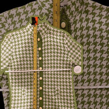 Load image into Gallery viewer, 50s/60s Jackie O Kennedy Green Houndstooth Knit Skirt Suit By St. John&#39;s Knits
