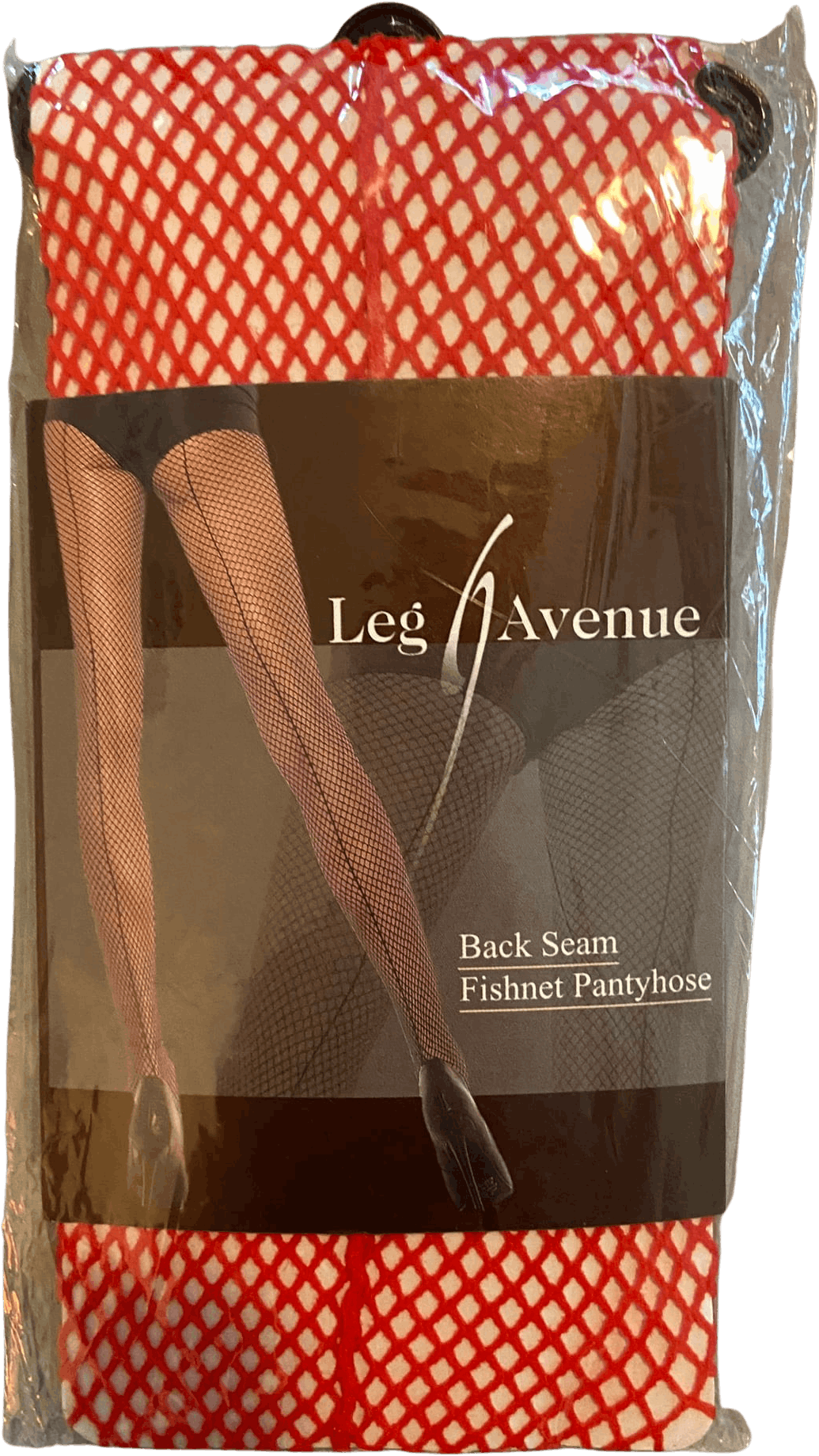 90’s Leg Avenue red fishnets pantyhose/tights NIP by Leg Avenue