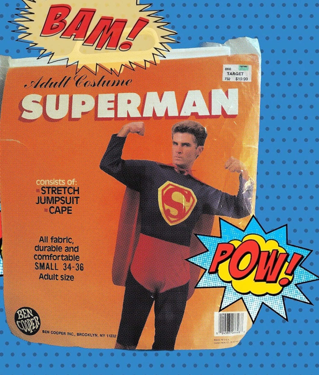 90’s Nip Ben Cooper Super Man Complete Costume by ben cooper