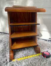 Load image into Gallery viewer, MCM Walnut Solid wood end/side table w/ custom removable inner top
