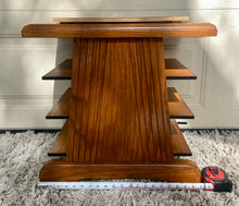 Load image into Gallery viewer, MCM Walnut Solid wood end/side table w/ custom removable inner top
