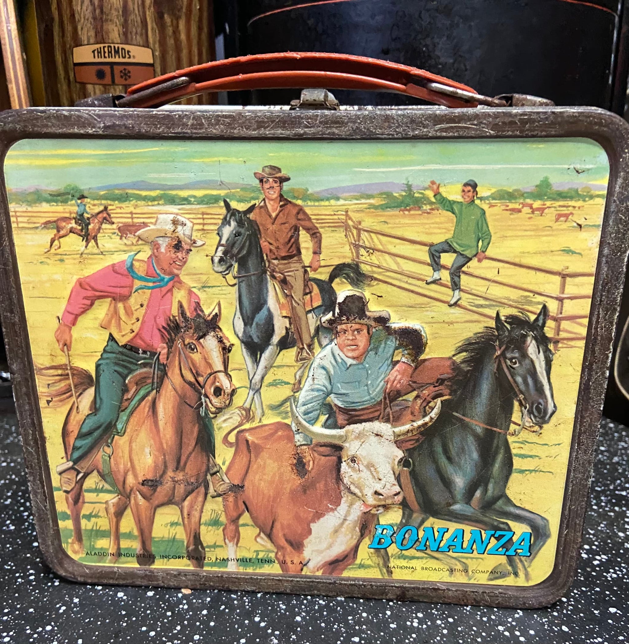 Iconic Bonanza Lunch Box, Aladdin Industries Incorporated, c1965