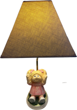 Load image into Gallery viewer, 1983 vintage CABBAGE PATCH LAMP Ceramic Figure Base Original Appalachian Artwork
