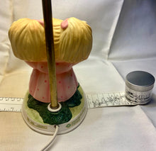 Load image into Gallery viewer, 1983 vintage CABBAGE PATCH LAMP Ceramic Figure Base Original Appalachian Artwork
