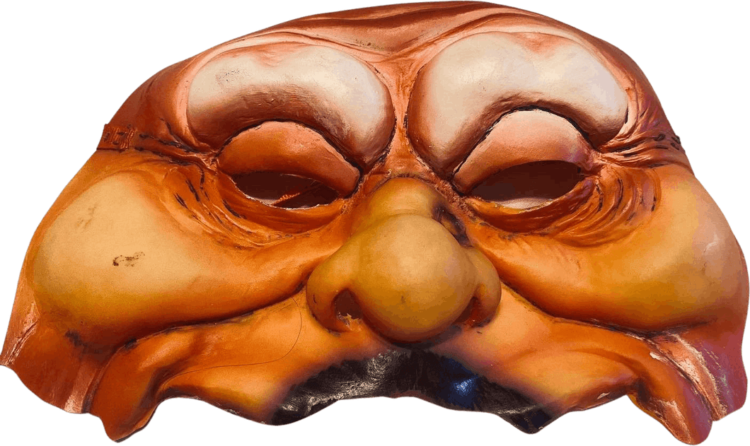60’s Handmade Spooky Old Creepy Guy Half Mask by antique handmade