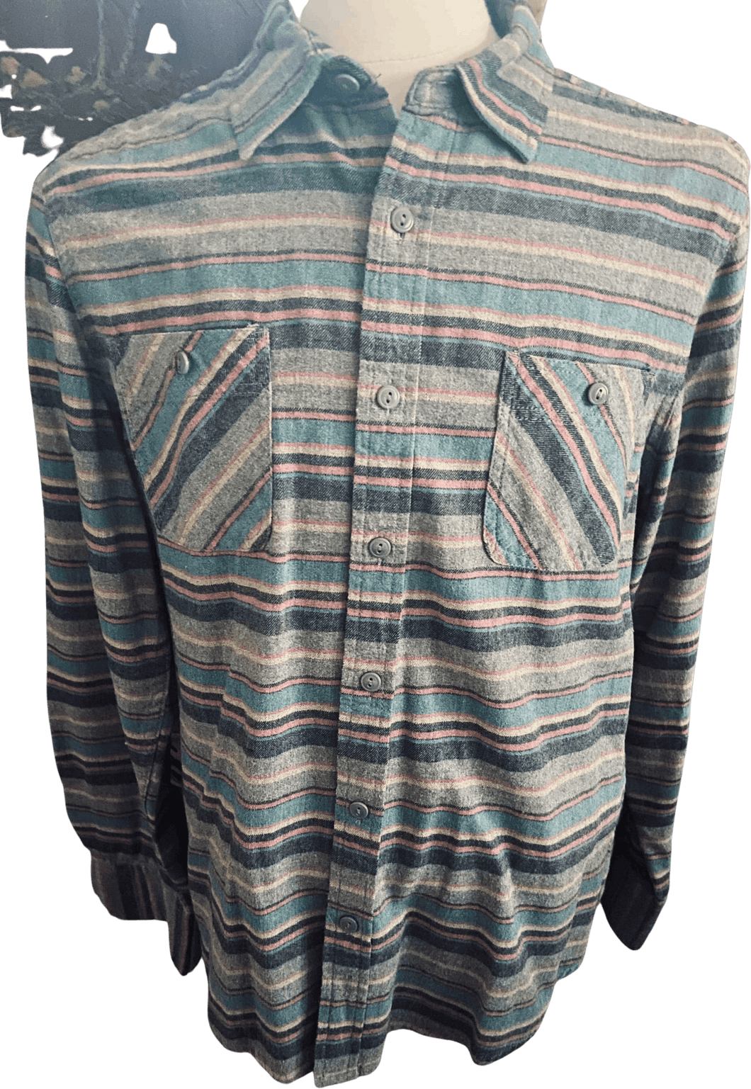 90’s Arizona Unisex Flannel Stripped Button Up. by Arizona