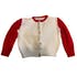Load image into Gallery viewer, 50&#39;s Red and White Cropped Cardigan by Handmade
