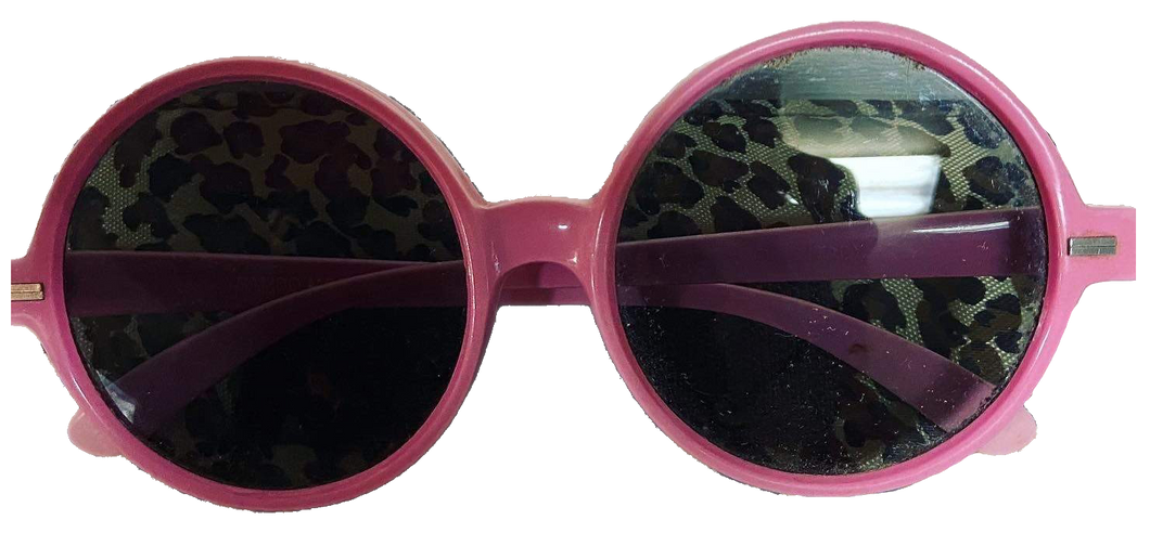 60's Mod Pink Round Sunglasses by Samco